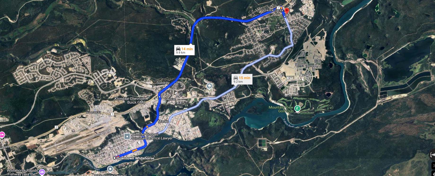 porter creek home driving distance to downtown whitehorse
